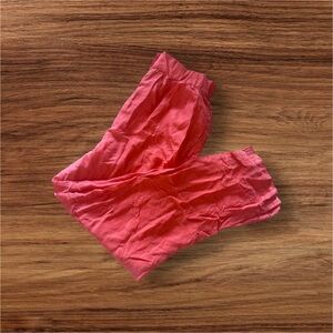 1010 Design women orange silk palazzo pants elastics waist zip bottom